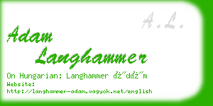 adam langhammer business card